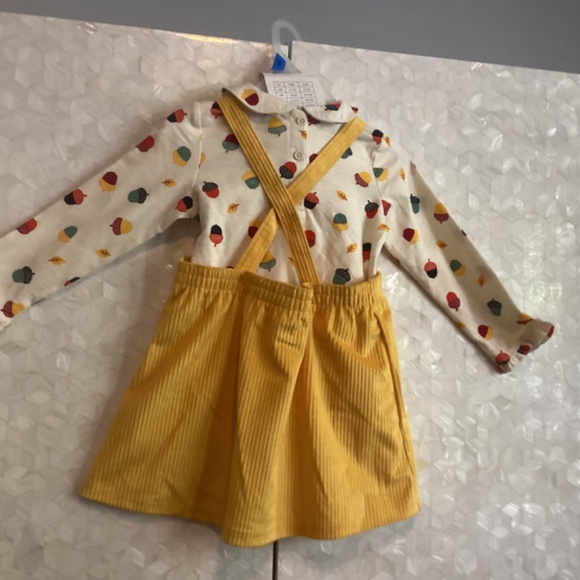 Wonder Nation Pinafore Girls 3 piece set - Picture 5 of 10
